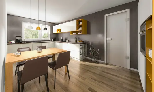 Doppelhaus-Aura-136-Kueche Moderne Küche von innen.
